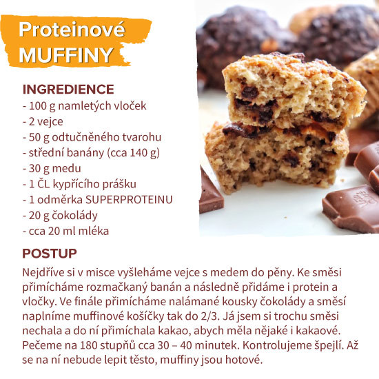 proteinové muffiny recept