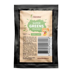 Vzorek zelené směsi superpotravin Supergreens mango